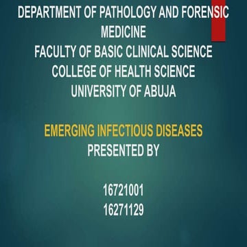 emerging infectious diseases | PPTX