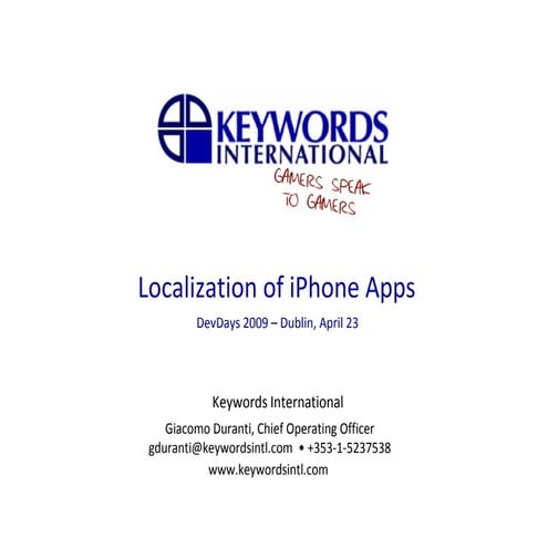 Localization of iPhone Apps