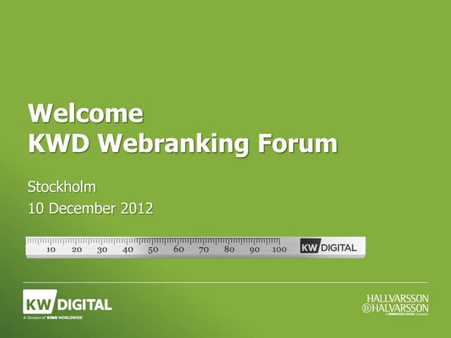 KWD Webranking Sweden 2012-2013 