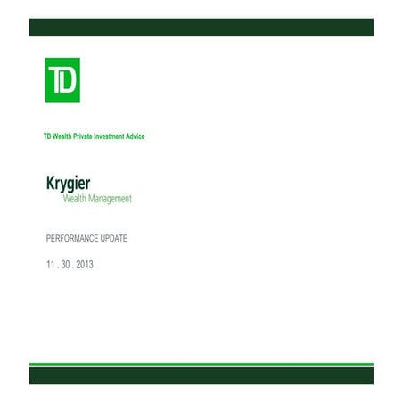 Krygier Wealth Management Performance Update Nov 2013