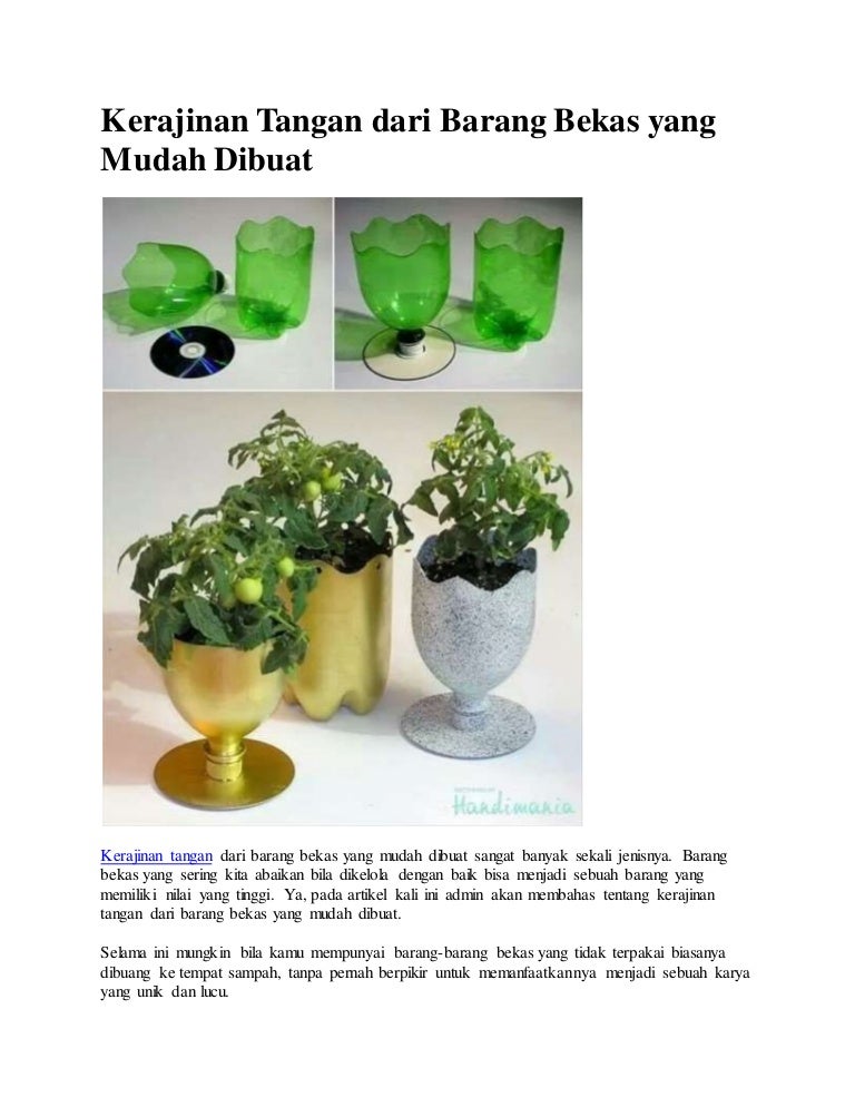 Kwu Kerajinan Tangan Dari Barang Bekas Yang Mudah Dibuat
