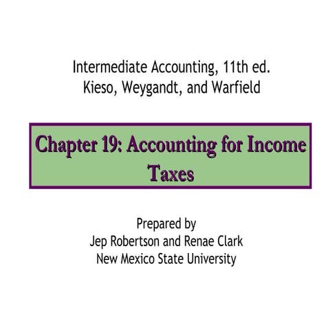 Accounting for Income Tax
