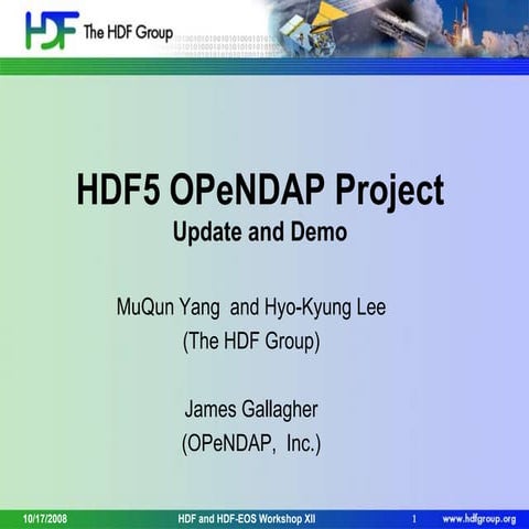 HDF5 OPeNDAP project update and demo