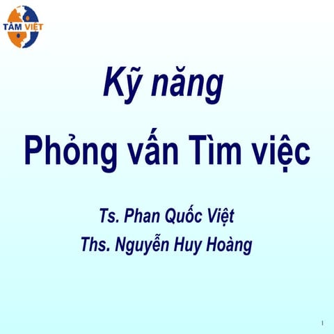 Ky Nang Phong Van Tim Viec