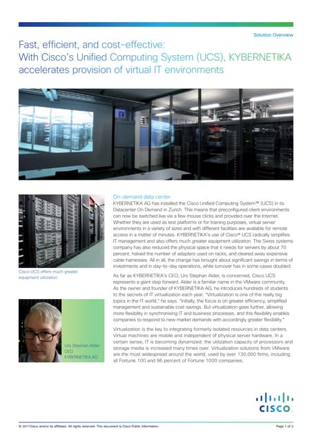 Kybernetika accelerates provision of virtual IT environments