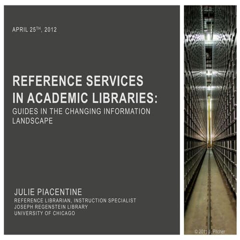 Reference Services in Academic Libraries