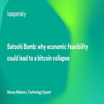Satoshi Bomb: Why Economic Feasibility Shift Money 2019 - Can Lead to the Bit...