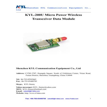 KYL  200U user manual
