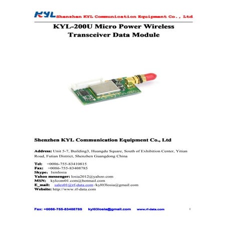 KYL 200U user manual | DOC