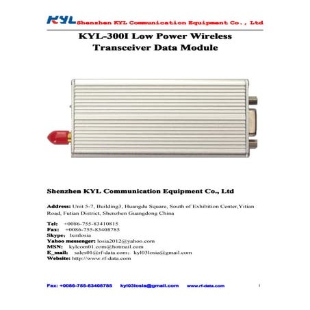 Kyl 300 i user manual