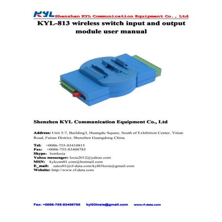 KYL-812 user manual | PDF