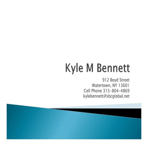 Kyle Bennett Sample Portfolio | PDF