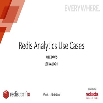 RedisConf18 - Redis Analytics Use Cases