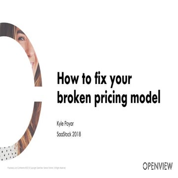 How to Fix your Broken Pricing Model