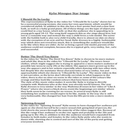 Kylie minogue star image