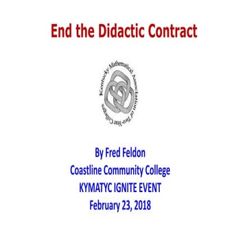 End the Didactic Contract - KYMATYC Ignite Event