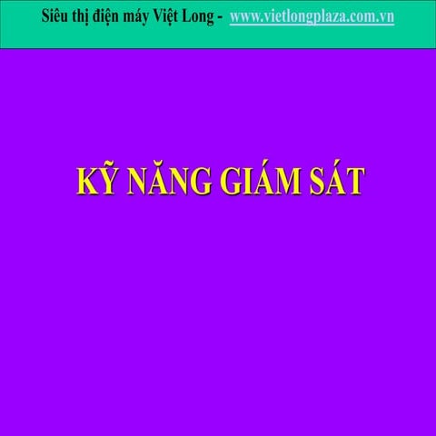 Ky nang giam_sat, kĩ năng giám sát