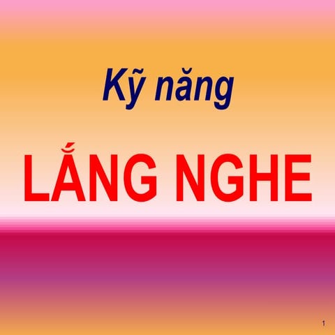 Ky nang lang nghe