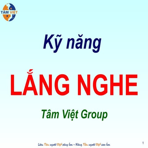 Kỹ năng Lắng nghe
