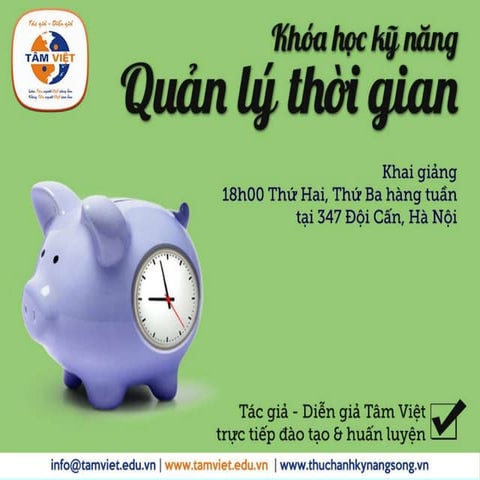 Bài giảng Kỹ năng quản lý thời gian