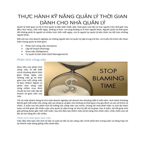 Thực hành Quản lý thời gian 