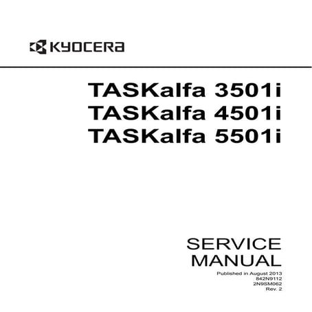 Kyocera 3501i Service Manual - Complete for Printer