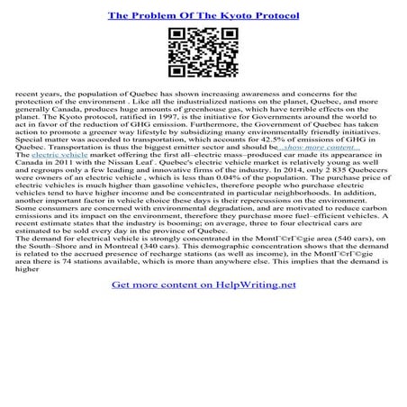 Kyoto Protocol Essay