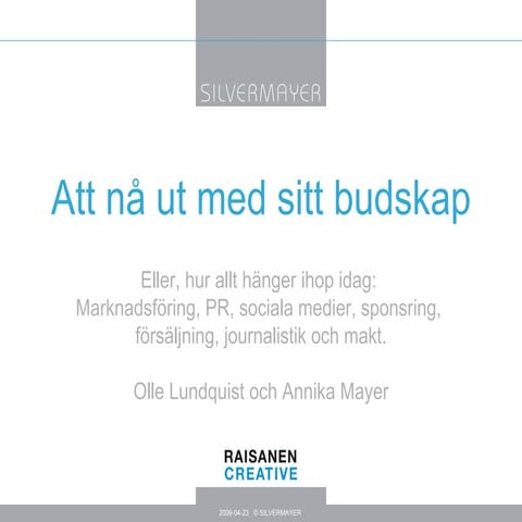 Marknadsföring & PR - hur allt flyter ihop