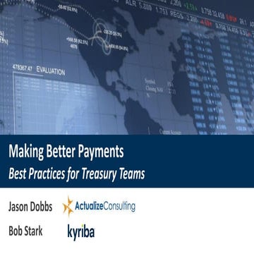 Making Better Payments: Best practices for treasury teams