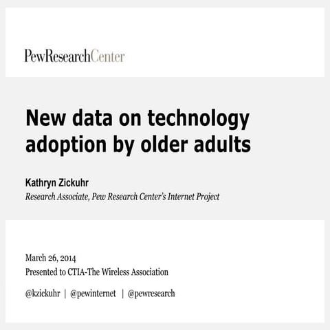 New data on technology adoption by older adults