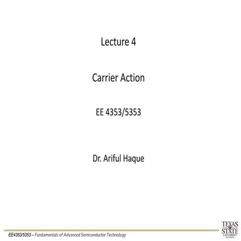 The carrier structure of a P and N type Semiconductor