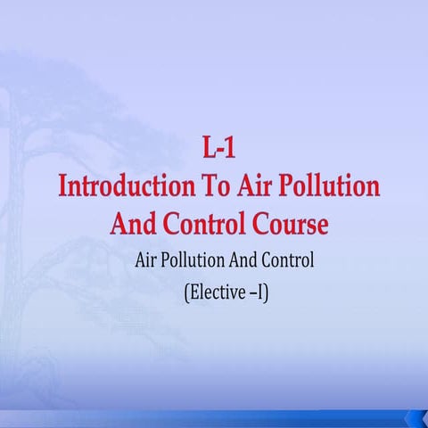 AIR POLUUTION CONTROL L 1