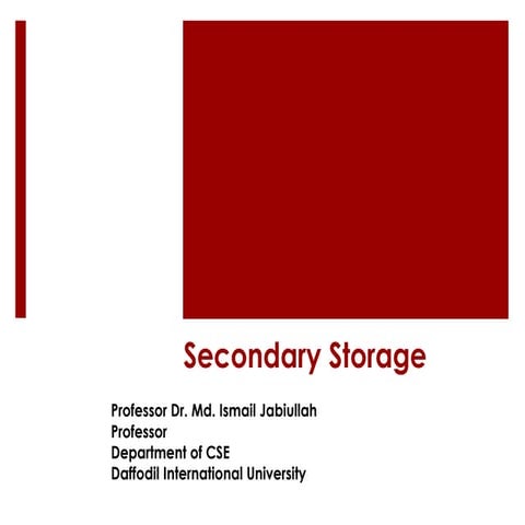 Secondary Storage for a microcontroller system