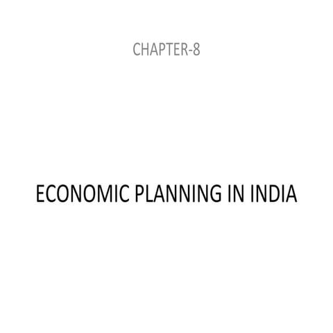 L 12 economic planning in india