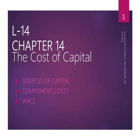 L 14 cost of capital and c capital structure