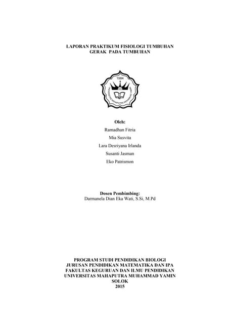 Gerak Tumbuhan Gerak Tumbuhan