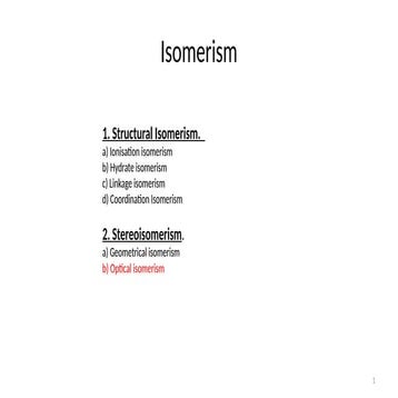 L-23 Optical Isomerism.pptx in chemistry | PPTX