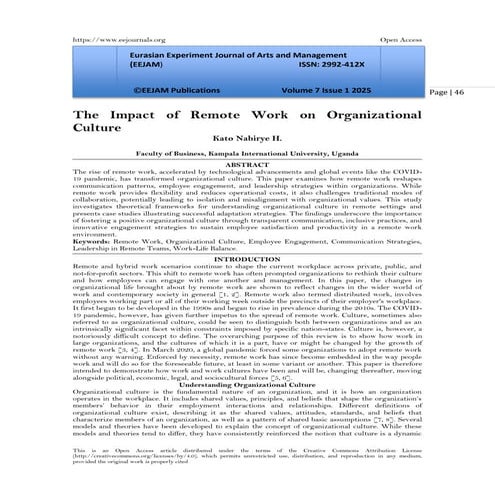 The Impact of Remote Work on Organizational  Culture (www.kiu.ac.ug)