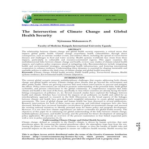 The Intersection of Climate Change and Global  Health Security (www.kiu.ac.ug)