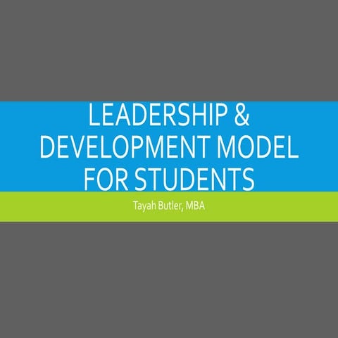 Student Development Model