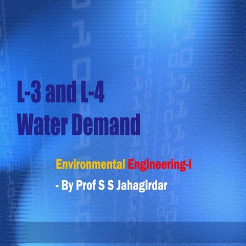 L 3  and l-4 water demand