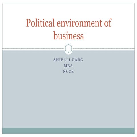 L 5 political environment