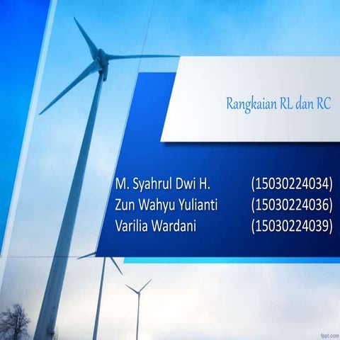 LAPORAN PRAKTIKUM "RANGKAIAN RL dan RC"