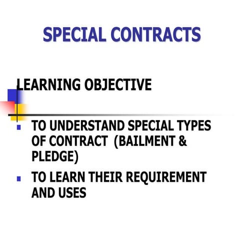 Special Contracts