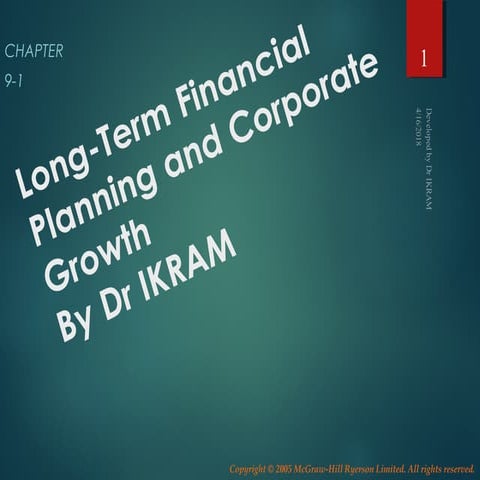 L 9  chapter 9 long-term financial planning and corporate growth