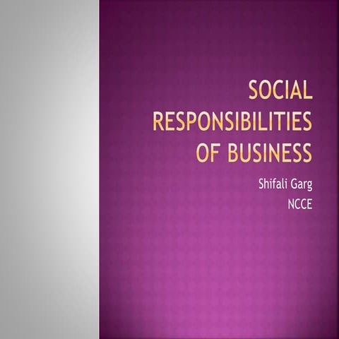 L 9corporate social responsibility