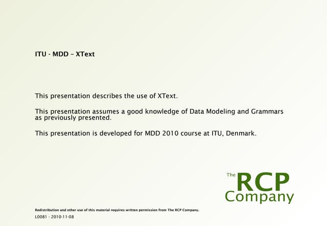 ITU - MDD - XText