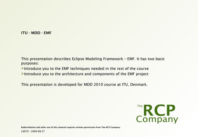 ITU - MDD - EMF