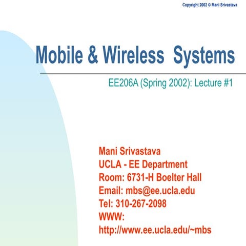 Mobile and wireless Systems Lecture1 .ppt