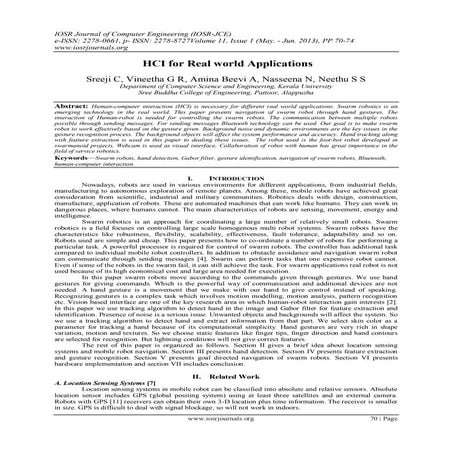 HCI for Real world Applications